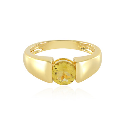 Anillo en plata con Berilo amarillo