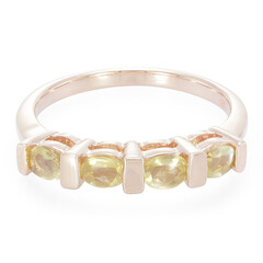 Anillo en plata con Piedra de sol brillo lunar