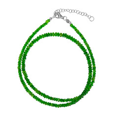 Collar en plata con Diópsido de Rusia