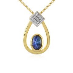 Collar en plata con Zafiro estrella azul