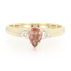 Anillo en oro con Zafiro Padparascha no calentado