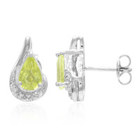 Pendientes en plata con Turmalina cuprífera