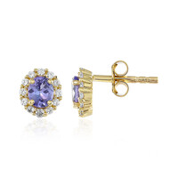 Pendientes en oro con Tanzanita