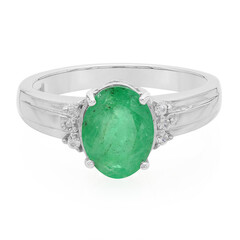 Anillo en plata con Esmeralda de Bahía