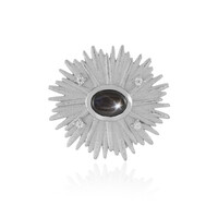 Colgante en plata con Zafiro estrella negra