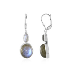 Pendientes en plata con Labradorita azul de Maniry (KM by Juwelo)