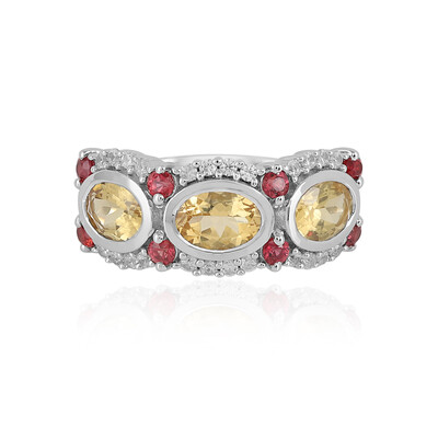 Anillo en plata con Berilo amarillo