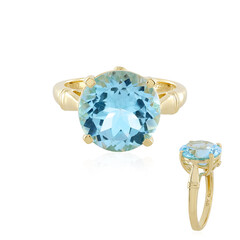 Anillo en plata con Topacio azul cielo