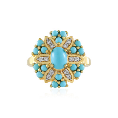 Anillo en plata con Turquesa bella durmiente (Faszination Türkis)