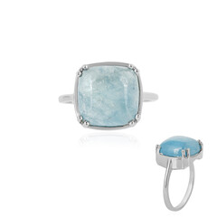Anillo en plata con Aguamarina