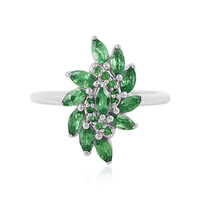 Anillo en plata con Tsavorita
