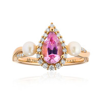 Anillo en oro con Diáspora rosa (AMAYANI)