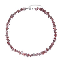 Collar en plata con Cuarzo Fresa