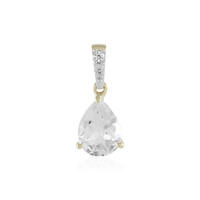 Colgante en oro con Topacio blanco