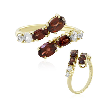 Anillo en oro con Zircón rojo (KM by Juwelo)