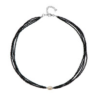 Collar en plata con Perla blanca Freshwater