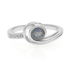 Anillo en plata con Espectrolita