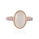 Anillo en plata con Piedra de Luna blanca (KM by Juwelo)