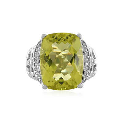 Anillo en plata con Quarzo limón