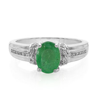 Anillo en plata con Esmeralda de Bahía
