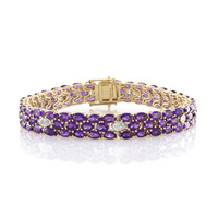 Brazalete en plata con Amatista de Zambia