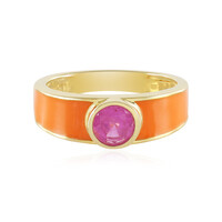 Anillo en plata con Zafiro rosa de Madagascar