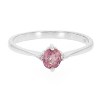 Anillo en plata con Zafiro Padparadscha