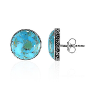 Pendientes en plata con Turquesa azul del Mohave Kingman (Art of Nature)