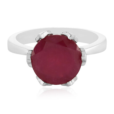 Anillo en plata con Rubí de Madagascar