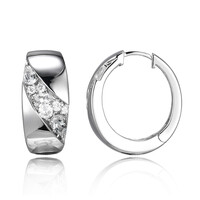 Pendientes en plata con Topacio blanco (Adela Silber)