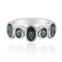 Anillo en plata con Turmalina verde (Tenner Diniz)