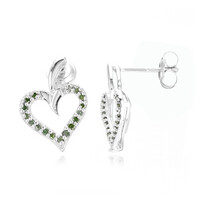 Pendientes en plata con Diamante fantasía