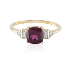 Anillo en oro con Granate Magenta