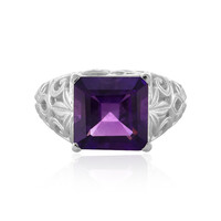 Anillo en plata con Amatista de Zambia