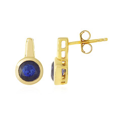 Pendientes en plata con Zafiro azul de Madagascar