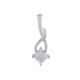 Colgante en plata con Piedra de Luna arcoíris