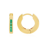 Pendientes en plata con Esmeralda de Colombia