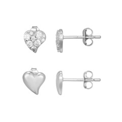 Pendientes en plata con Zircón (Adela Silber)