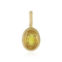 Colgante en plata con Zafiro amarillo de Madagascar