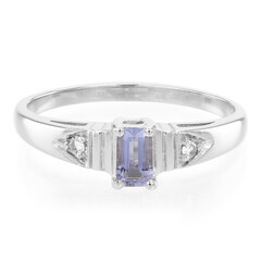 Anillo en plata con Iolita de Madagascar