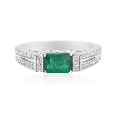 Anillo en oro con Esmeralda de Zambia (Annette)