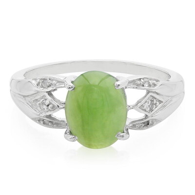 Anillo en plata con Crisoprasa imperial