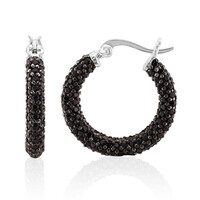 Pendientes en plata con Espinela negra