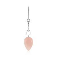Llavero en latón con Cuarzo rosa
