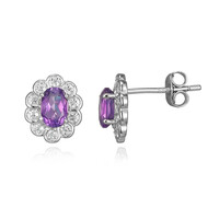 Pendientes en plata con Amatista de Zambia