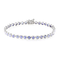 Brazalete en plata con Tanzanita
