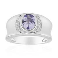 Anillo en plata con Tanzanita sin calentar (Remy Rotenier)