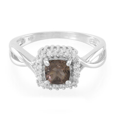 Anillo en plata con Cuarzo ahumado