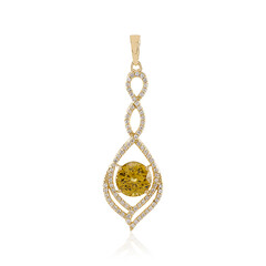 Colgante en oro con Zircón amarillo (de Melo)