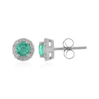 Pendientes en plata con Esmeralda de Rusia